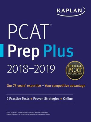 cover image of PCAT Prep Plus 2018-2019